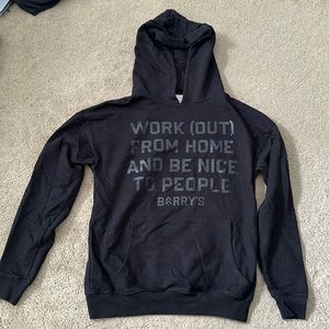 Barry’s bootcamp hoodie size medium black